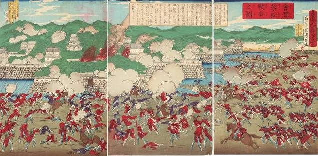 会津戦争の激戦を描いた明治期の錦絵